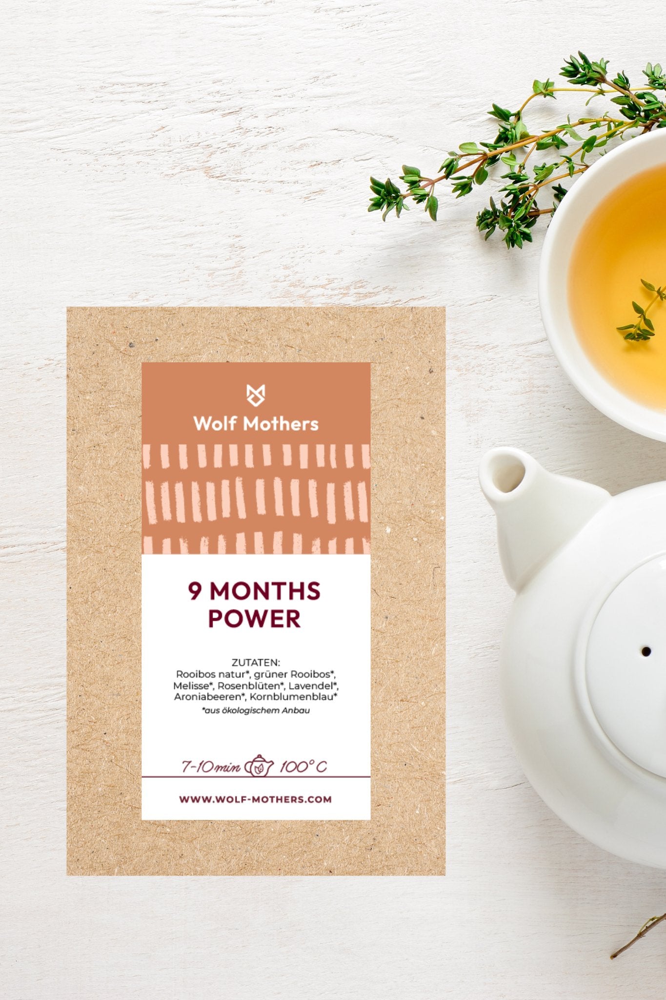 "9 Months Power" Tee - Wolf Mothers