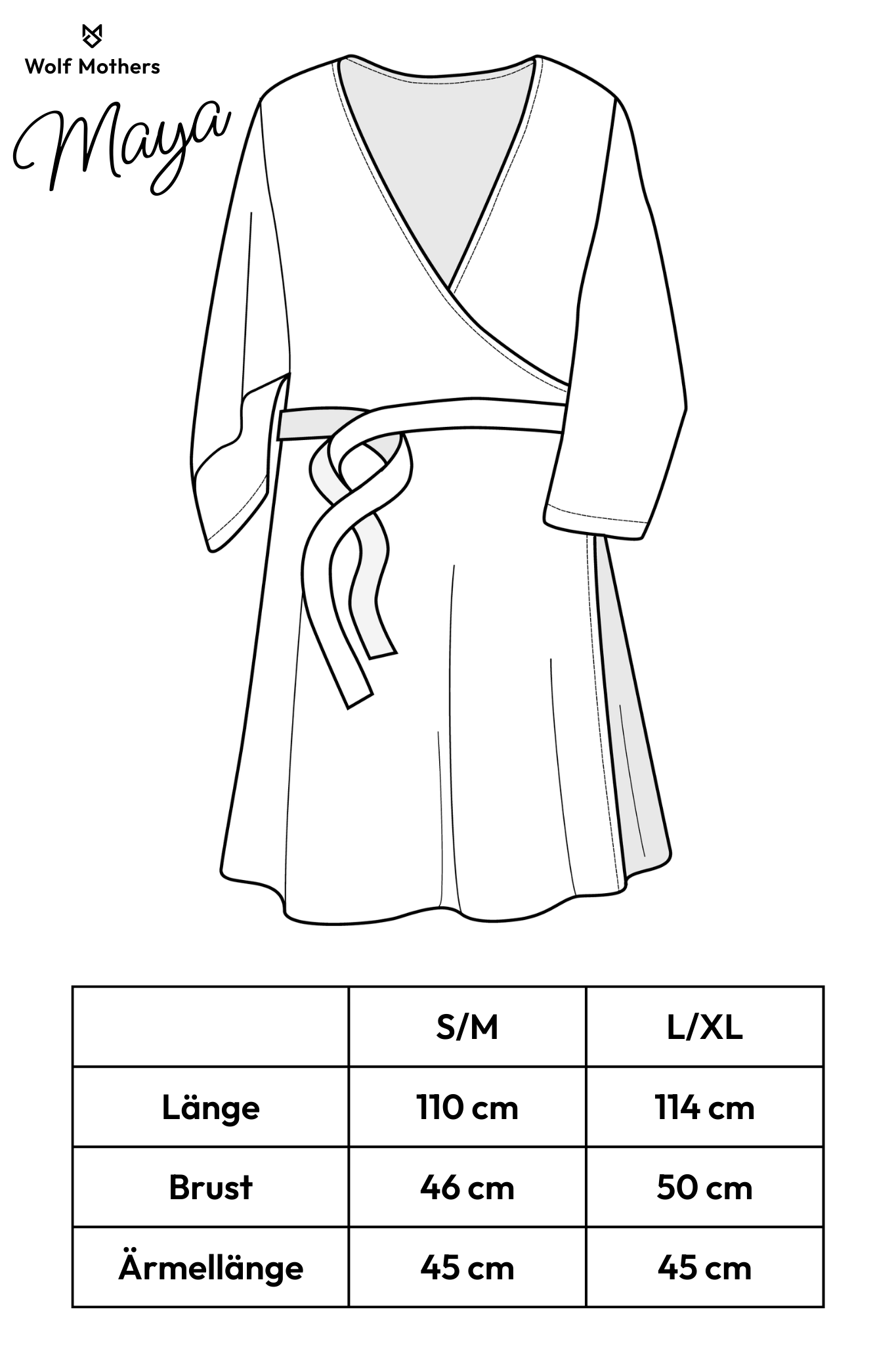 Kimono Morgenmantel MAYA Beige - Wolf Mothers