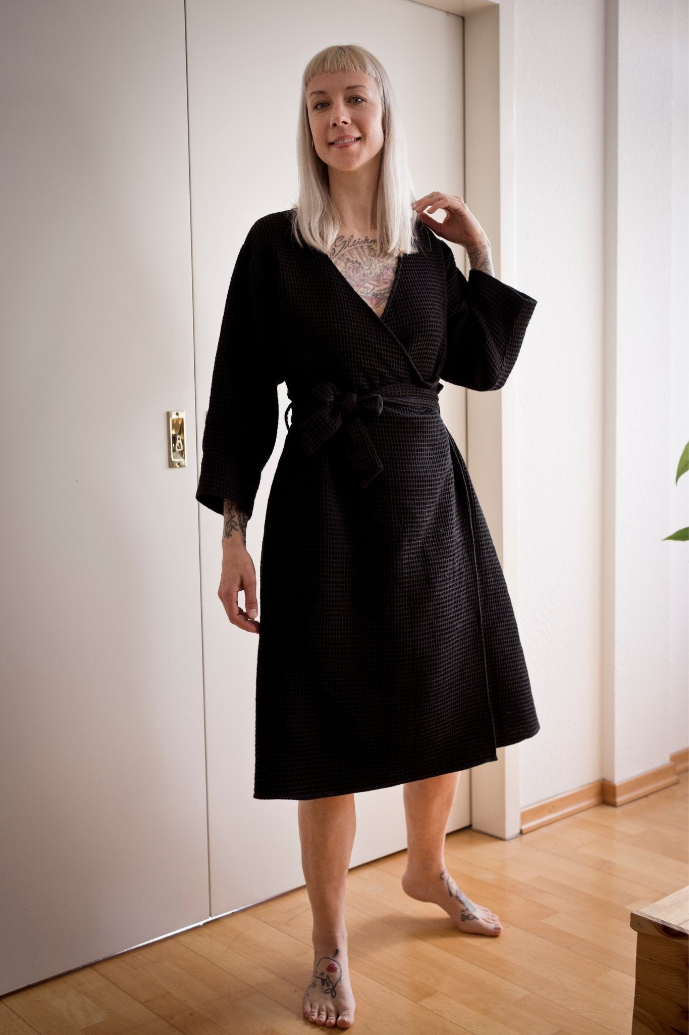 Kimono Morgenmantel MAYA Beige - Wolf Mothers