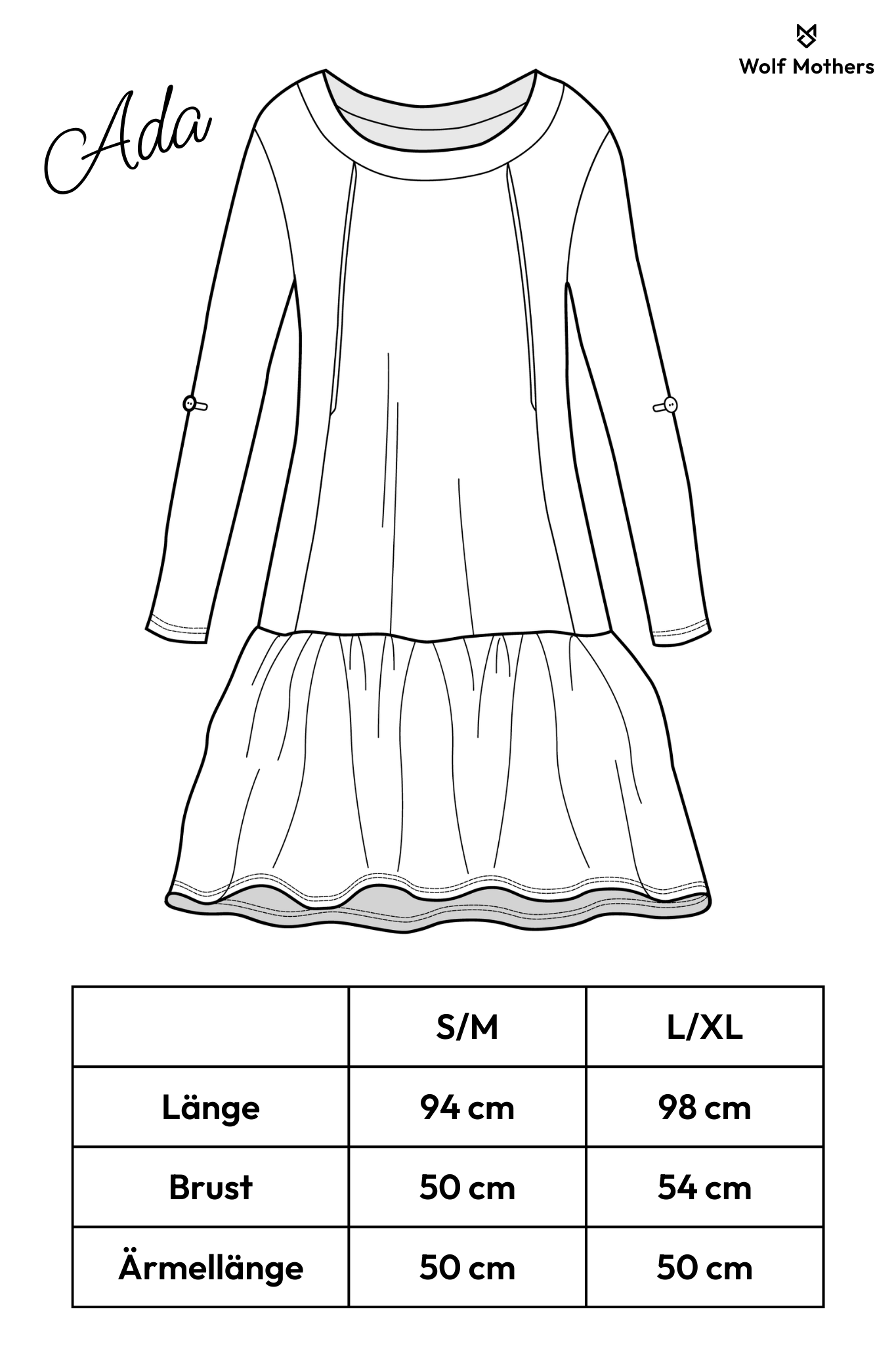 Kleid mit Rüsche ADA red - Wolf Mothers