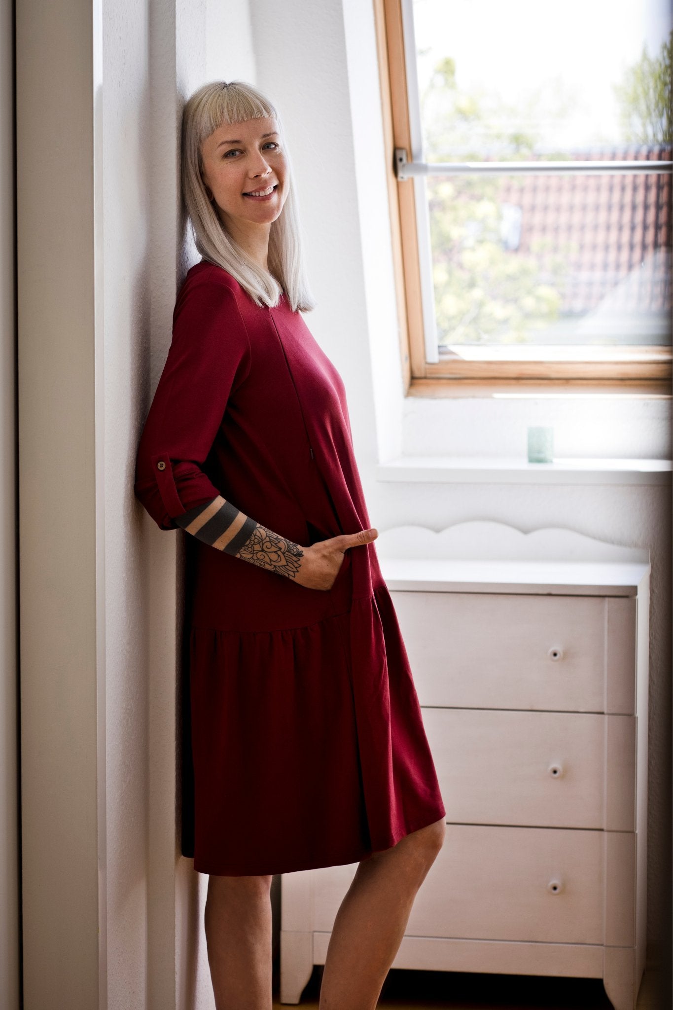 Kleid mit Rüsche ADA red - Wolf Mothers